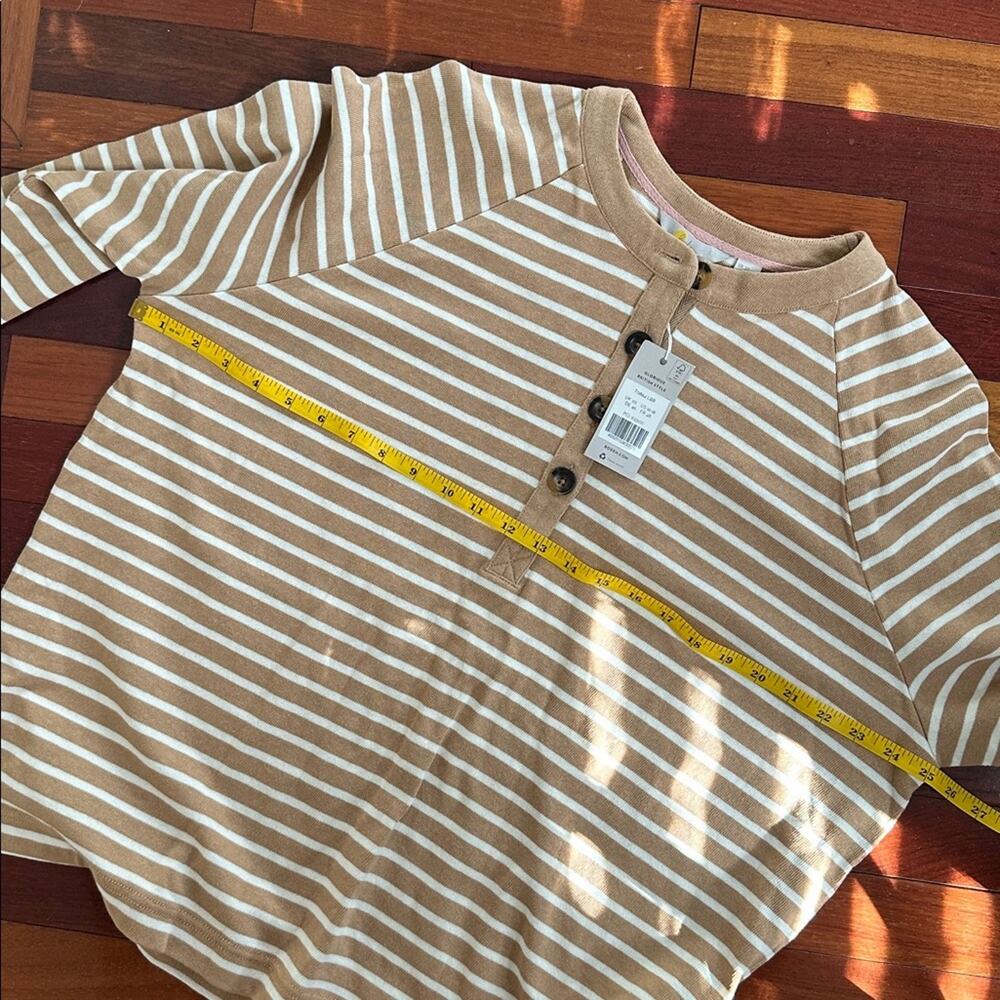 NEW Boden Henley Breton Camel Tan Striped Long Sleeve Shirt Sweatshirt US 16/18 - Picture 11 of 11